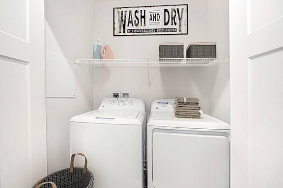 Full-size Washer and Dryer at Copper Creek Apartment Homes in Maize, KS