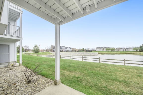 Patio or Balcony with Storage at The Crossings Apartments, Grand Rapids, Michigan
