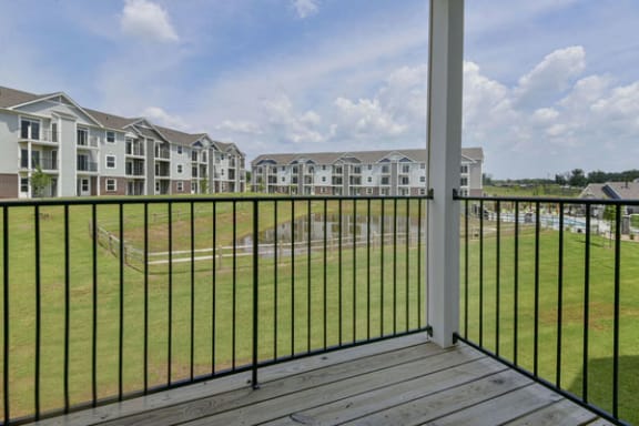 Private Balcony with a View at Dodson Pointe Apartment Homes, Rogers, AR, 72758