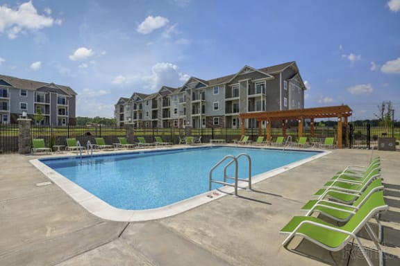 Resort Style Pool with Sundeck at Dodson Pointe Apartment Homes in Rogers, AR