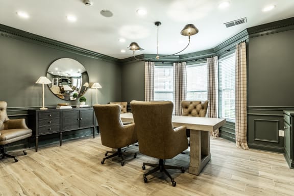 Conference Table in Business Center at Alexandria of Carmel Apartments Carmel, IN, 46032