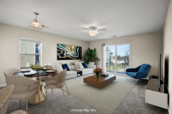 Superior Living Room at River Hills Apartments, Fond du Lac