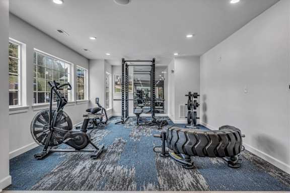 the gym at The Vinings Apartments in Richmond, VA 23234