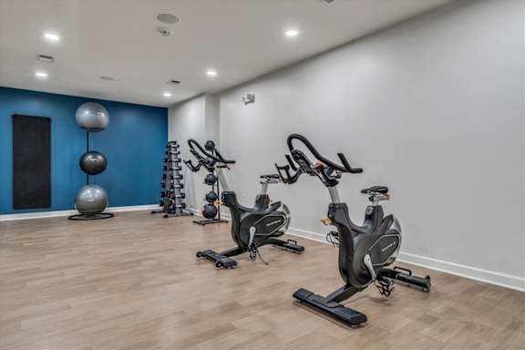 the gym at The Vinings Apartments in Richmond, VA 23234