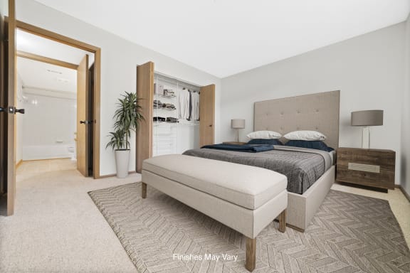 Foxglove Bedroom at Timberlane Apartments, Peoria, 61615
