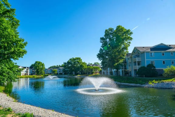Scenic Pond Views at North Pointe Apartments in Elkhart, IN