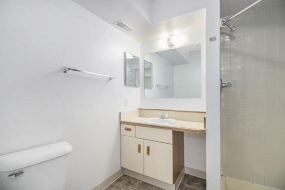 Walk-In Shower in Second Bath at Hurwich Farms Apartments in South Bend, IN