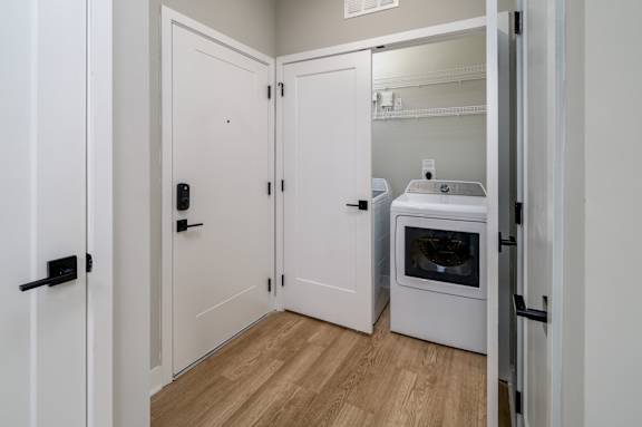 a washer/dryer set  at Ironwood Flats Apartments, Brandon, FL, 33511