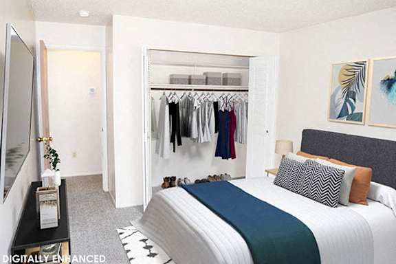 Spacious closets at Madeira Apartments in Kalamazoo, MI 49001