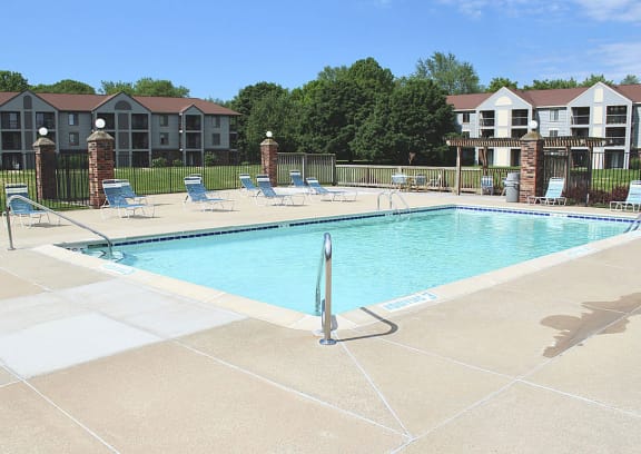 Pool With Large Sundeck Access at Madeira Apartments in Kalamazoo, MI 49001