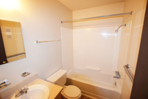 Bathroom at Newport Village Apartments, Portage, MI