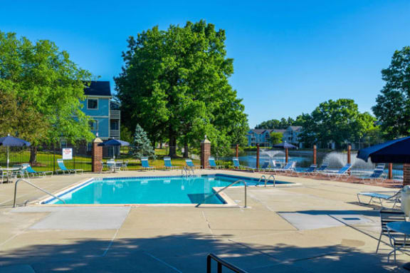 Refreshing Pool with Sundeck at North Pointe Apartments in Elkhart, IN