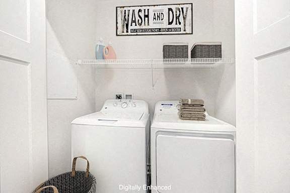 Full size washers and dryers at The Reserve at Destination Pointe apartments, Grimes, IA