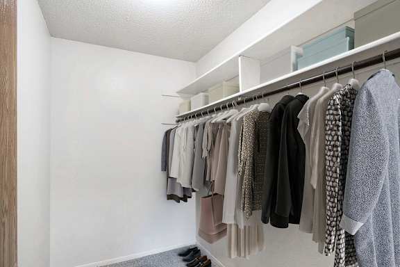 a large closet at Seville Apartments, Kalamazoo, MI, 49009