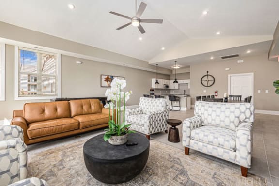 community building with a fireplace  at Signature Pointe Apartment Homes, Athens, AL, 35611