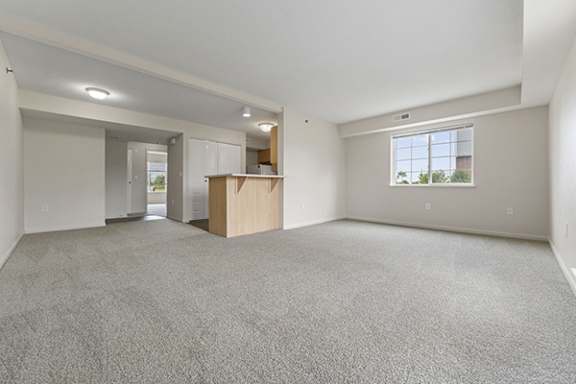 End Style with Enlarged Living Room at Stoney Pointe Apartments in Wichita, KS