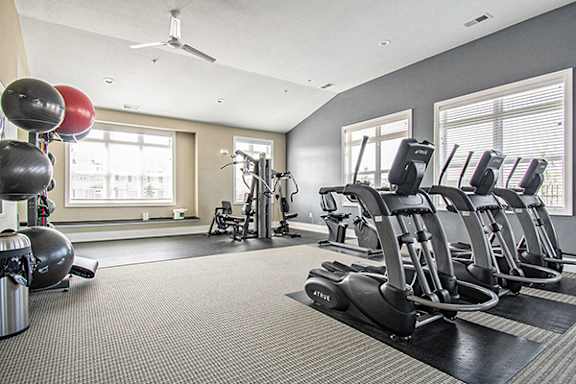 Fitness Center Open 24 Hours at Strathmore Apartment Homes in West Des Moines, IA