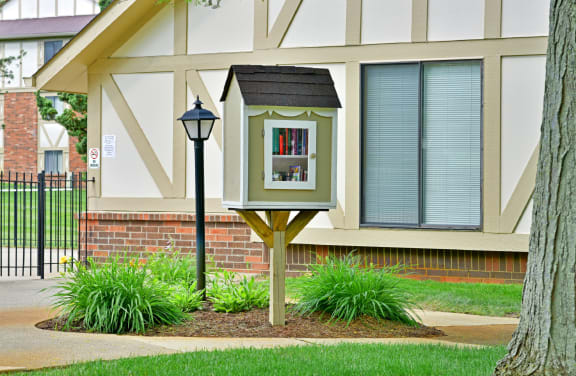 a mailbox in front of a house at Sycamore Creek Apartments, Michigan