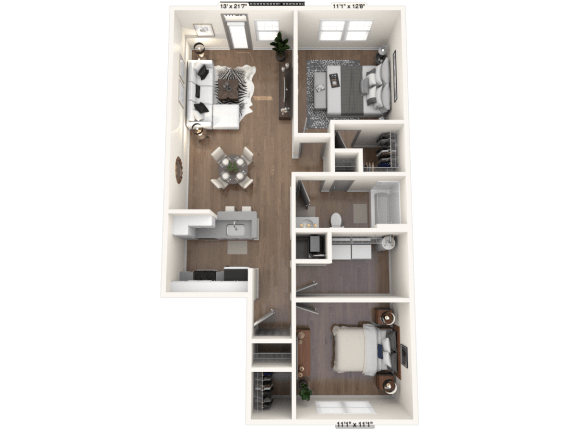 a 1 bedroom floor plan