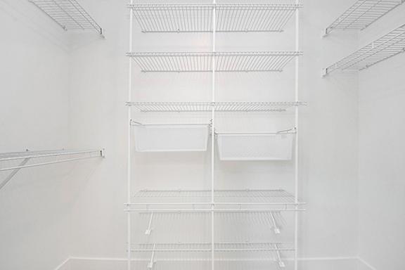 Built-in Closet Organizers at The Crossings Apartments, Grand Rapids, Michigan