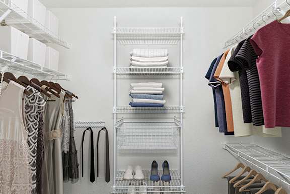Closets with Organizers at Trillium Pointe Apartment Homes in Jackson, MI