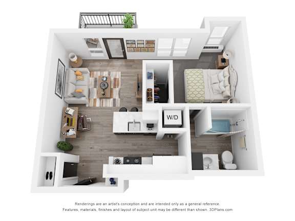 Birch - Studio at Uptown Square Apartments, Troy, 48083