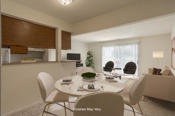 Wandflower Dining and Living at Southport Apartments, Michigan, 48111