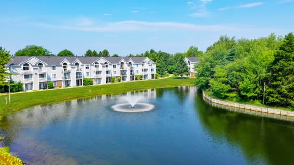 Scenic Pond Views at Windmill Lakes Apartment Homes in Holland, MI