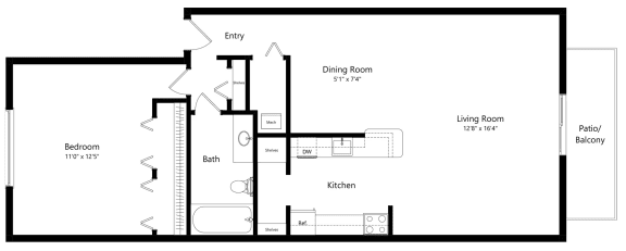 a floor plan of a homeat The Harbours Apartments, Clinton Twp