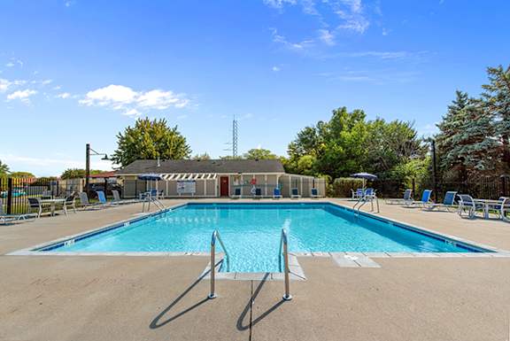 Outdoor Pool with Wi-Fi at Wood Creek Apartments in Kenosha, WI