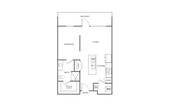 Studio B Floor Plan at Discovery at The Realm, Lewisville, 75056