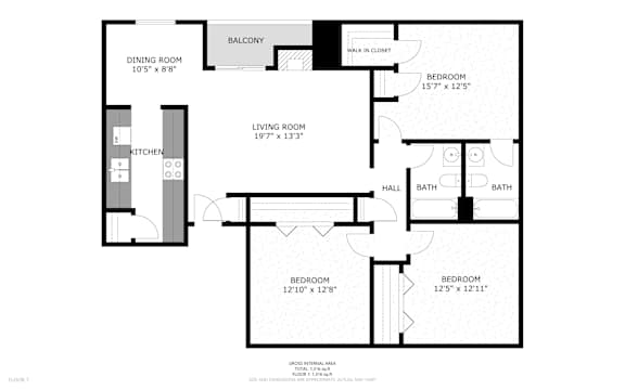 A black and white image of a floor plan for a home.