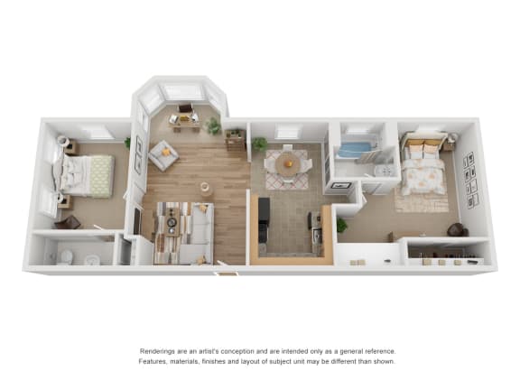 Floor Plan  3D 2 x 1.5 floor plan