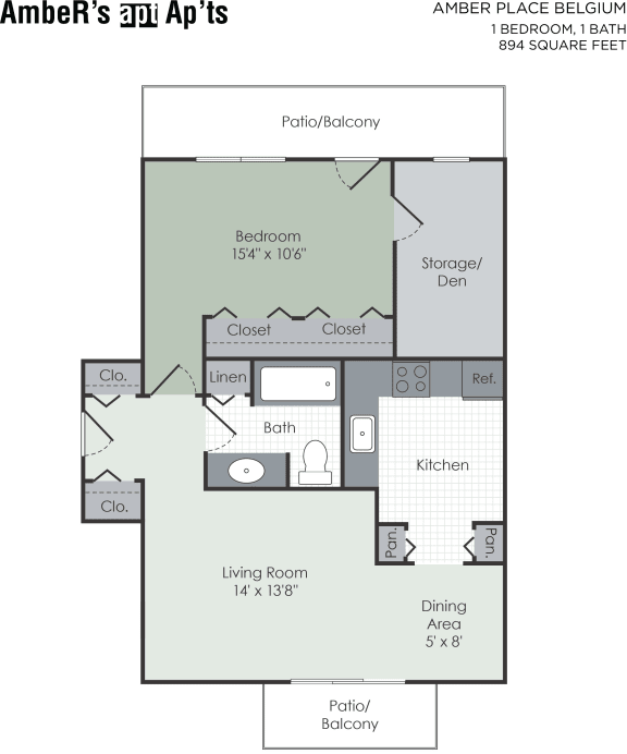 Floor Plan  1 bedroom floor plan layout