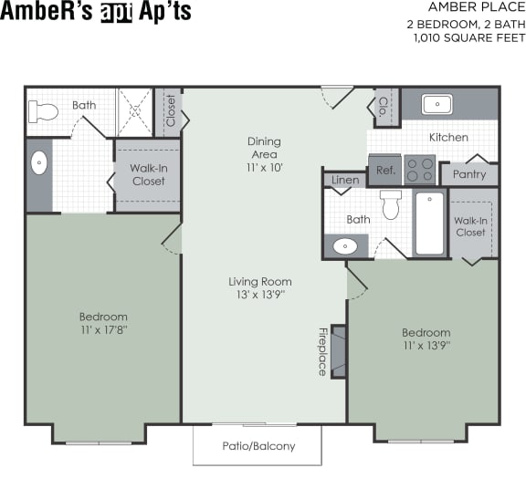 Floor Plan  Two bedroom apartment layout