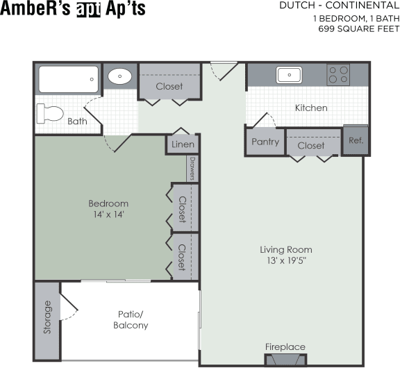 Floor Plan  1 bedroom floor plan