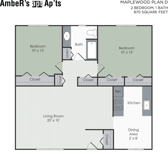 Floor Plan  Two bedroom floor plan layout