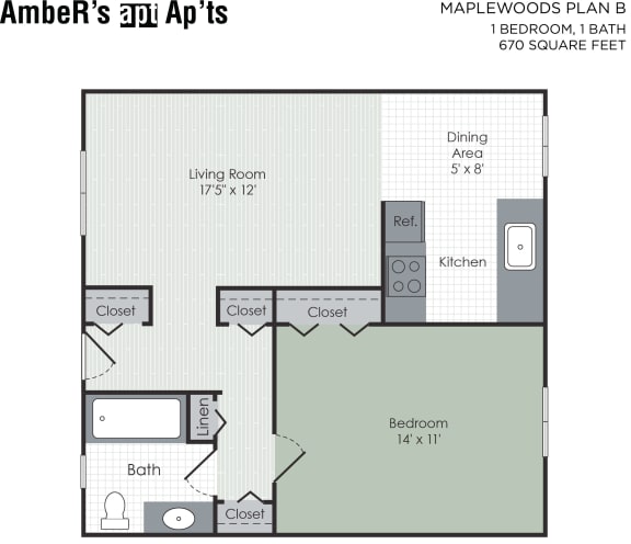 Floor Plan  1 bedroom floor plan layout