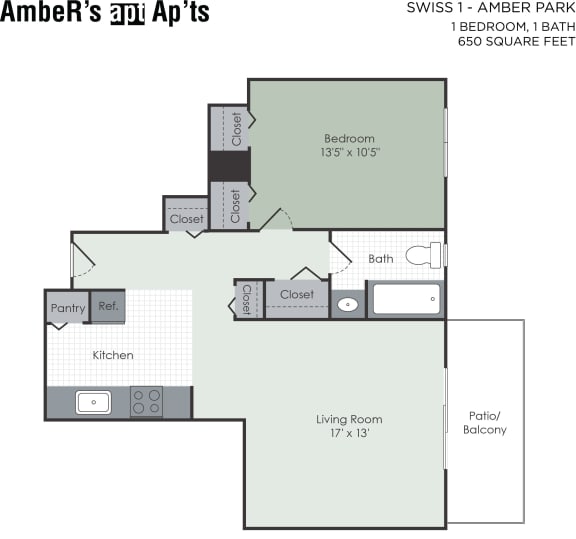 Floor Plan  1 bedroom floor plan layout