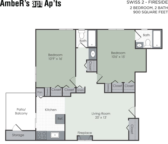 Floor Plan  Two bedroom floor plan layout