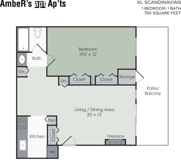 Floor Plan  1 bedroom floor plan