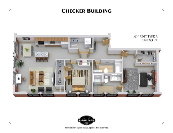 Floor Plan  the floor plan of checker building