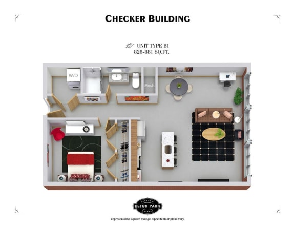 Floor Plan  the floor plan of checker building apartments