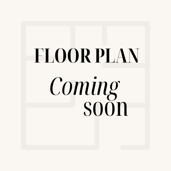 a floor plan is coming soon on a beige background