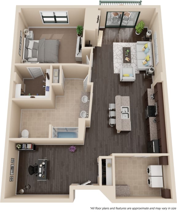 Floor Plan  One bedroom floorplan layout