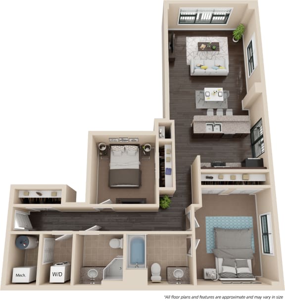 Floor Plan  One bedroom floorplan layout