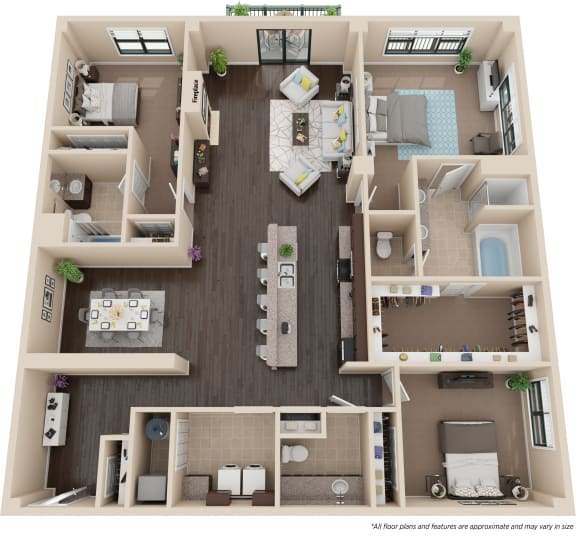 Floor Plan  Two bedroom floorplan layout