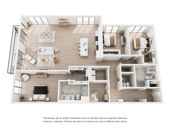 Floor Plan  Penthouse 3D plan