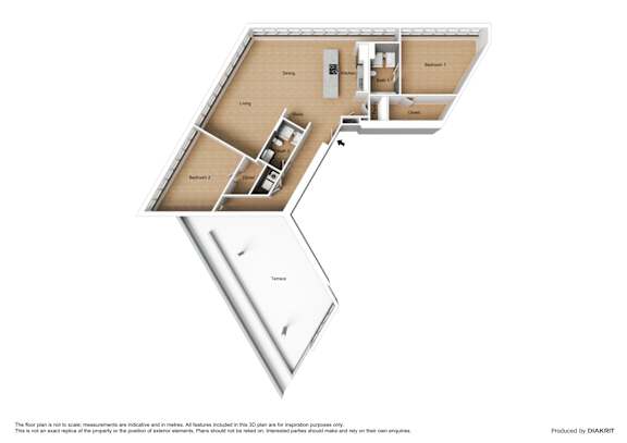 A floor plan of a house with rooms labeled.