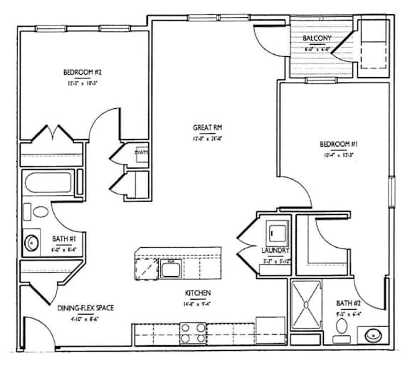 Hadley Floor Plan at Heritage at Mount Holly, Mount Holly